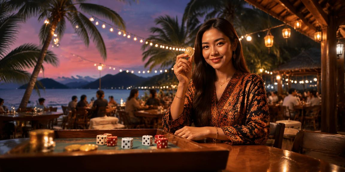 Permainan dadu interaktif bergaya Langkawi dalam suasana hiburan dalam talian Malaysia